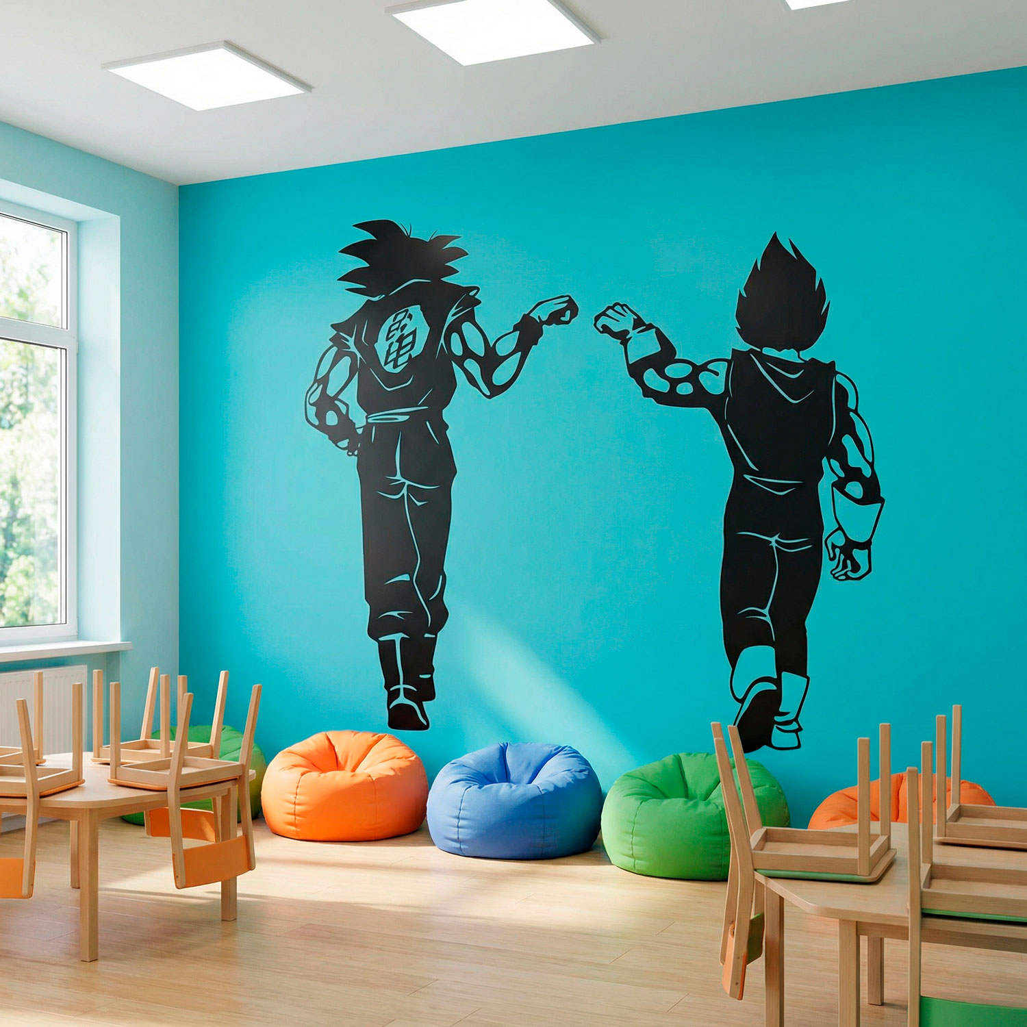 Kinderzimmer Wandtattoo: Dragon Ball Son Goku und Vegeta