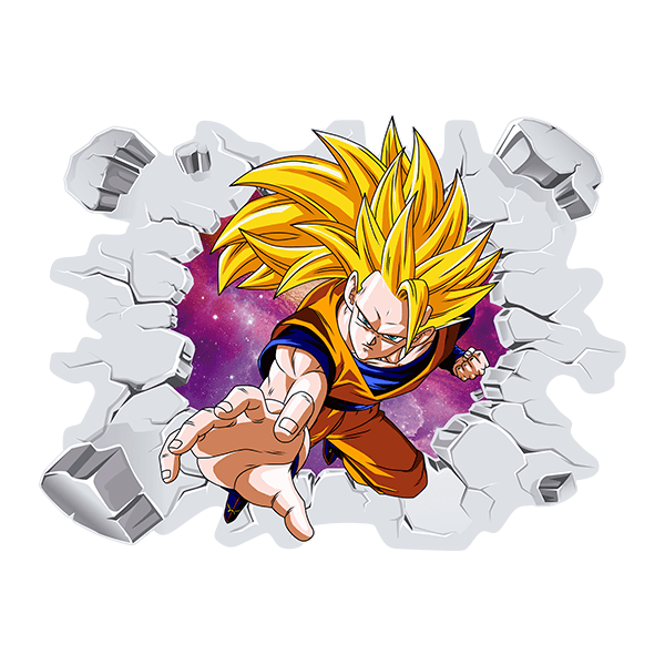Kinderzimmer Wandtattoo: Dragon Ball Son Goku Super Saiyajin 3