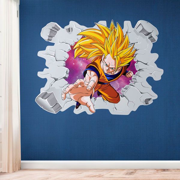 Kinderzimmer Wandtattoo: Dragon Ball Son Goku Saiyan 3