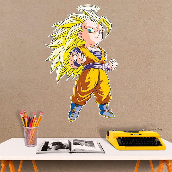 Kinderzimmer Wandtattoo: Dragon Ball Zeichentrickfilm Son Goku Saiyan