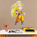Kinderzimmer Wandtattoo: Dragon Ball Zeichentrickfilm Son Goku Saiyan 3