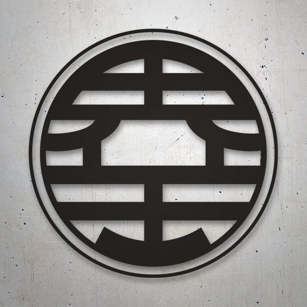 Aufkleber: Dragon Ball Kanji Kaio König der Welt