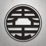Aufkleber: Dragon Ball Kanji Kaio König der Welt 2