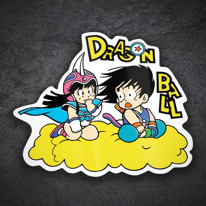 Aufkleber: Son-Goku & Chichi Jindujun-Wol