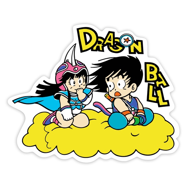 Aufkleber: Son-Goku & Chichi Jindujun-Wol