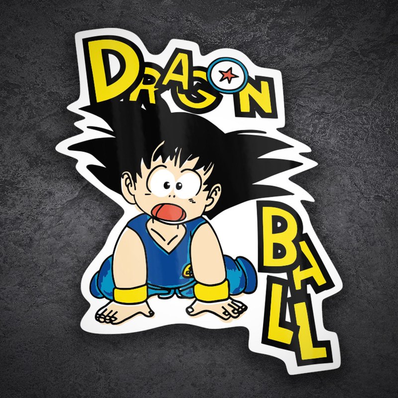 Aufkleber: Son-Goku (Kind) überrasch