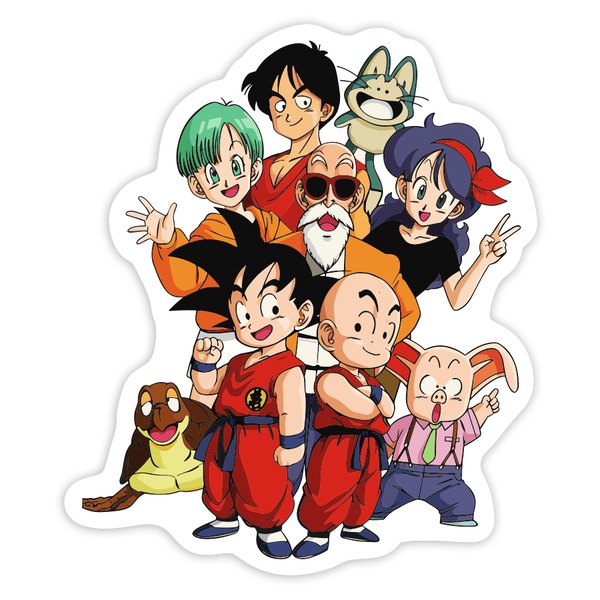 Aufkleber: Son-Goku, Kuririn & Freunde