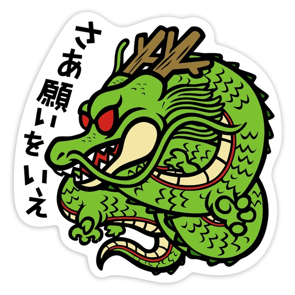 Aufkleber: Shenlong „Äußere deinen Wunsch
