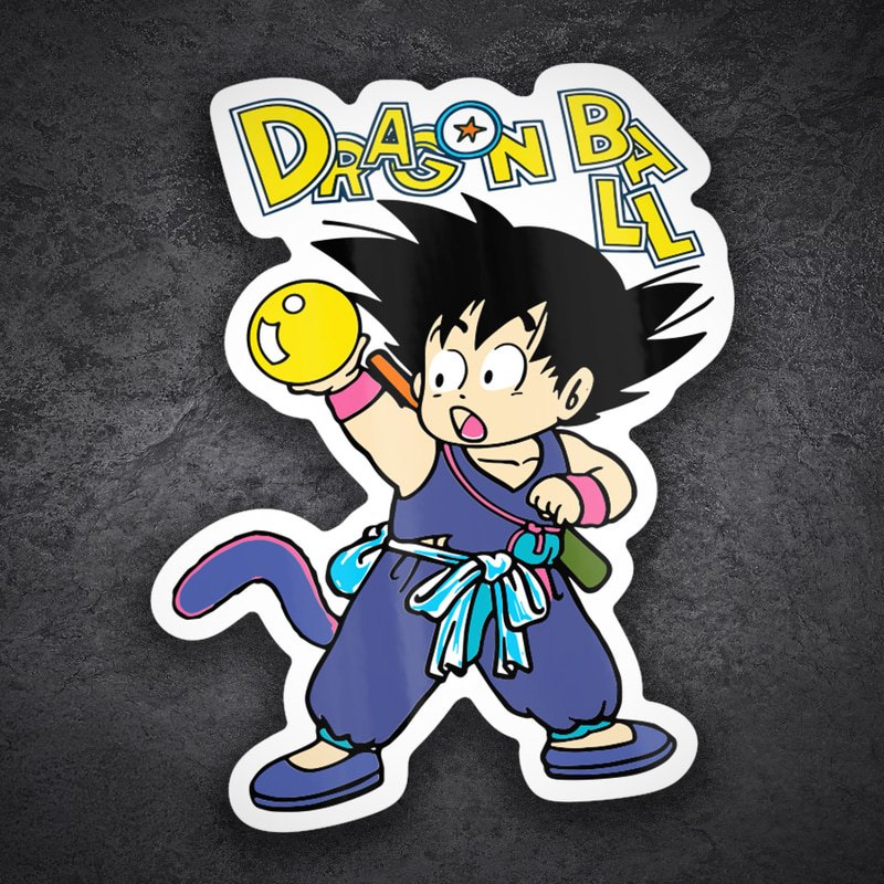 Aufkleber: Son-Goku (Kind) mit Dragonball