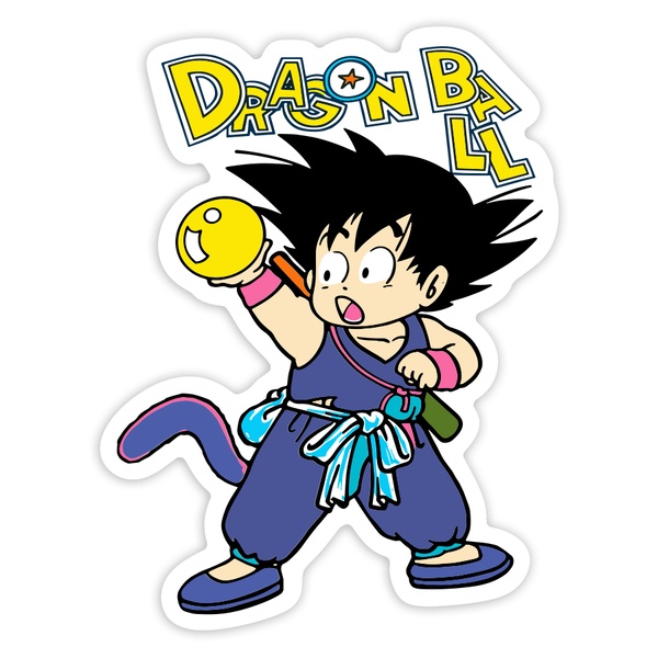 Aufkleber: Son-Goku (Kind) mit Dragonball