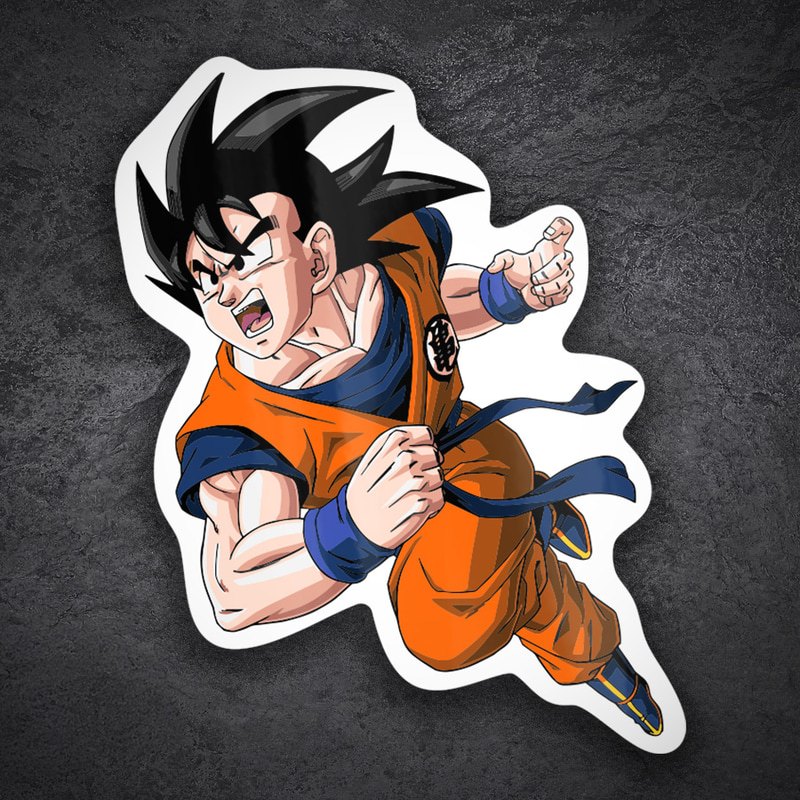 Aufkleber: Son-Goku im Flug