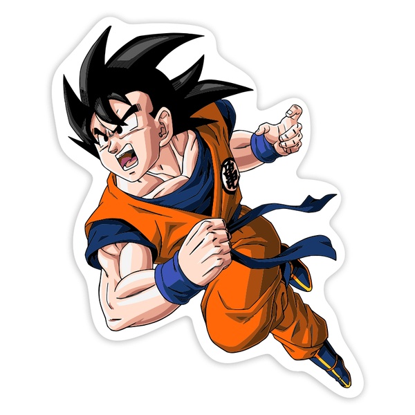 Aufkleber: Son-Goku im Flug