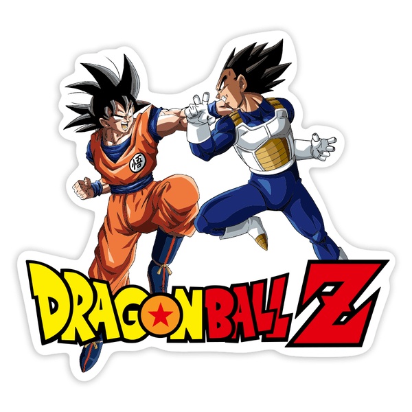 Aufkleber: Son-Goku vs Vegeta Dragon Ball
