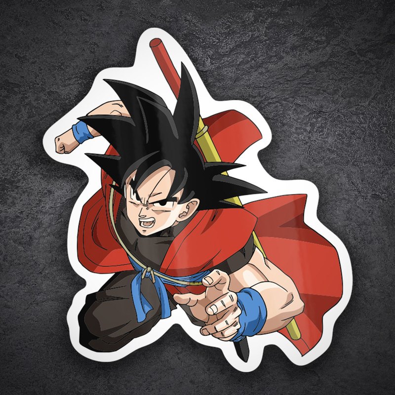 Aufkleber: Goku Roter Umhang