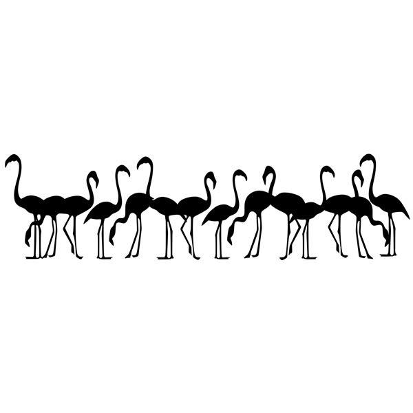 Wandtattoos: Herde von Flamingos