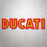 Aufkleber: Grüne und rote Ducati 3