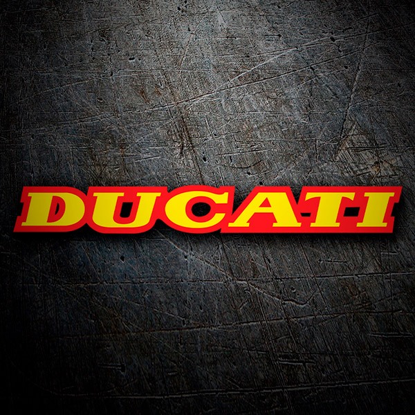 Aufkleber: Ducati gelb und rot
