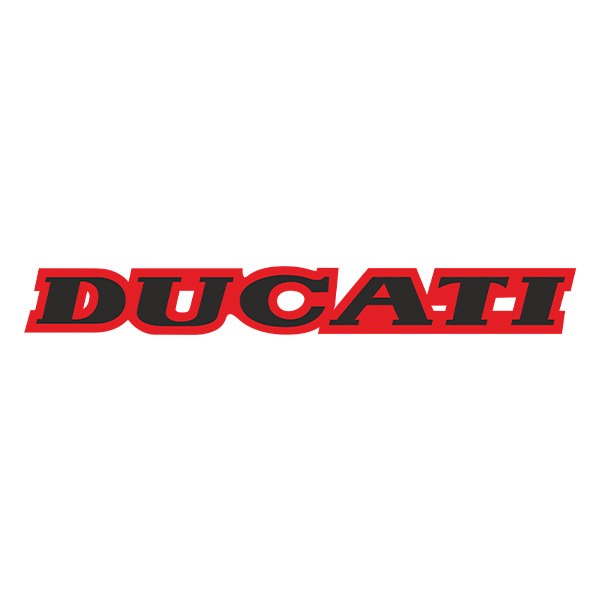 Aufkleber: Ducati schwarz und rot