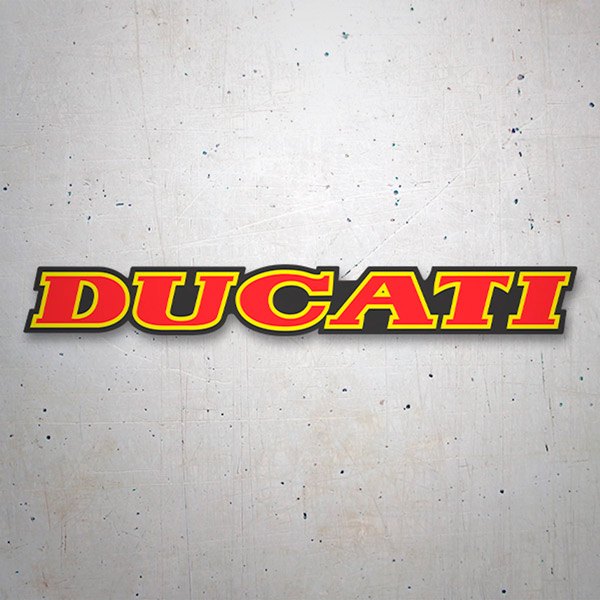 Aufkleber: Ducati rot und gelb
