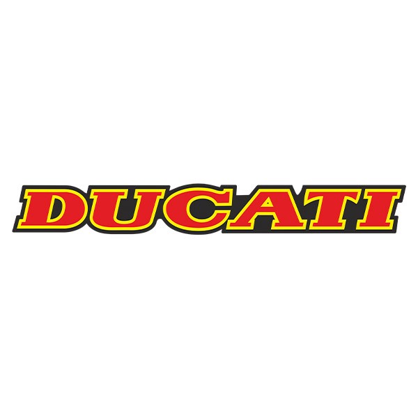 Aufkleber: Ducati rot und gelb