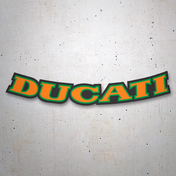 Aufkleber: Ducati orange und grün
