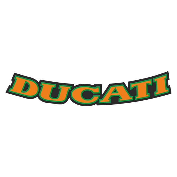 Aufkleber: Ducati orange und grün