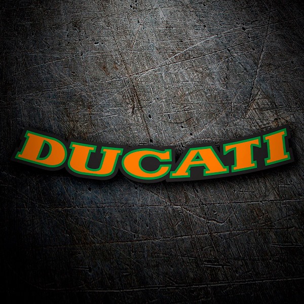 Aufkleber: Ducati orange und grün