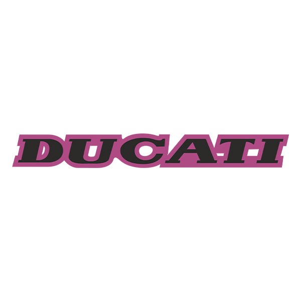 Aufkleber: Ducati schwarz und lila