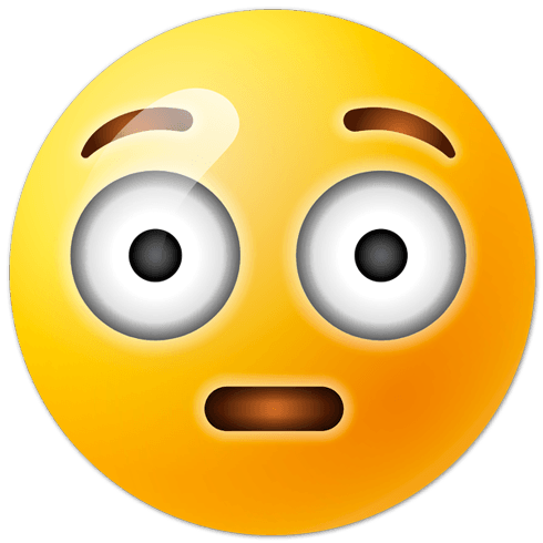 Wandtattoos: Errötetes Gesicht emoji