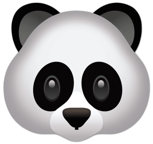 Wandtattoos: Panda Gesicht