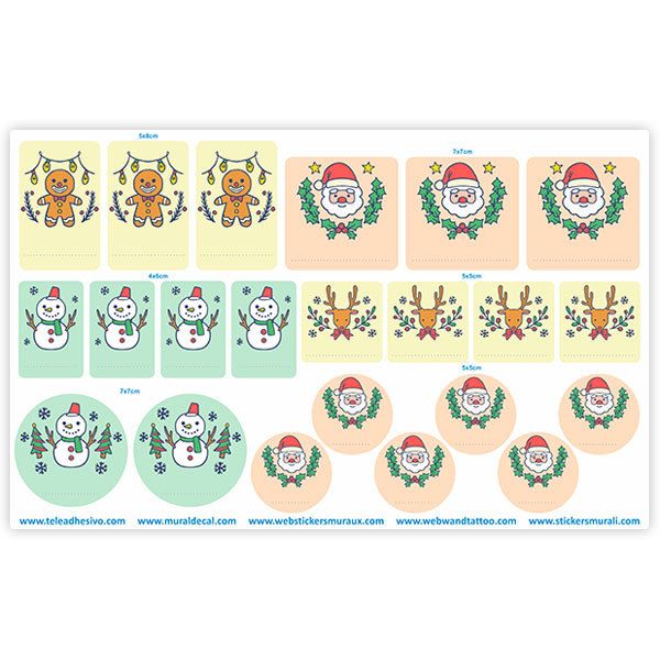 Aufkleber: Frohe Weihnachten Label set