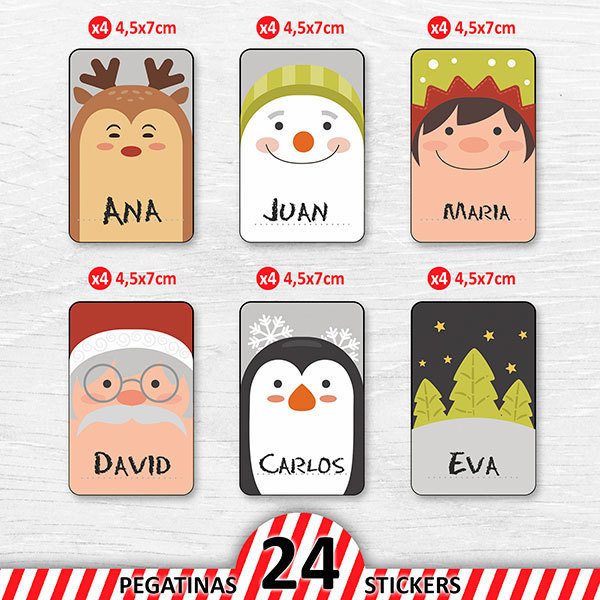 Aufkleber: Weihnachtskarten Label Kit