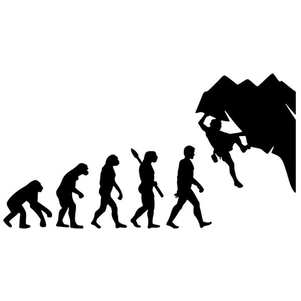 Wandtattoos: Kletterer evolution