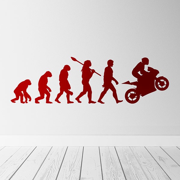 Wandtattoos: Motorradfahren evolution