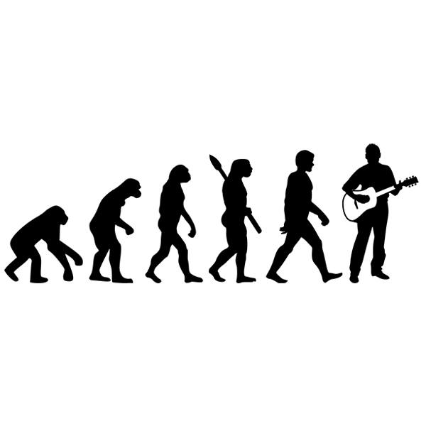 Wandtattoos: Gitarrist evolution