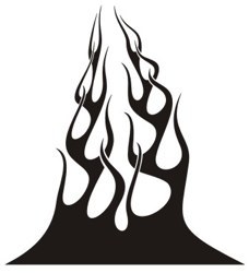 Aufkleber: Flames