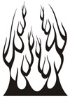 Aufkleber: Flames