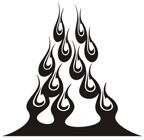 Aufkleber: Flames