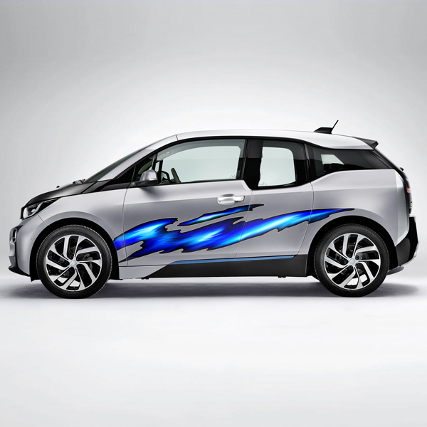 Aufkleber: Zerrissene Fusion in Dynamischen Farben