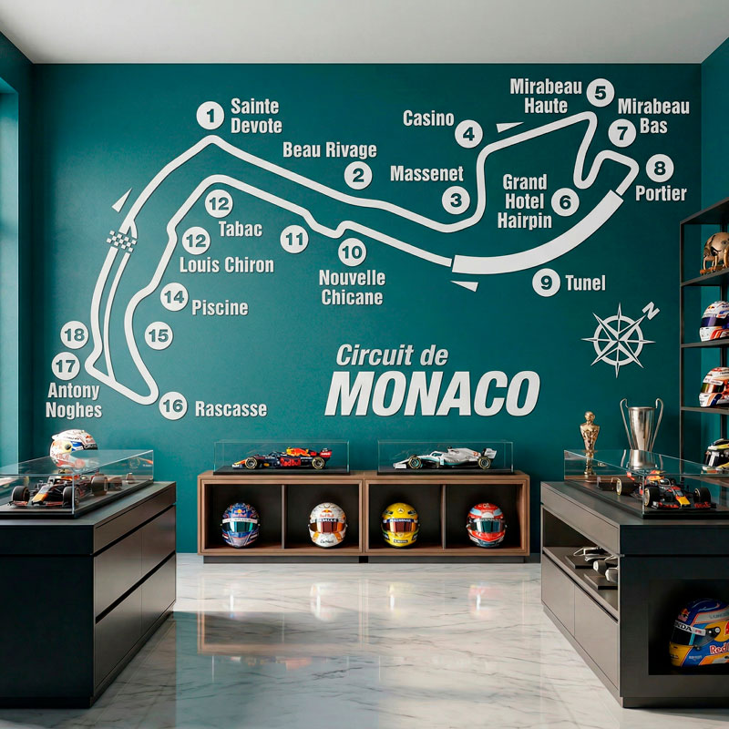 Rennstrecke durch Monaco 7/11
