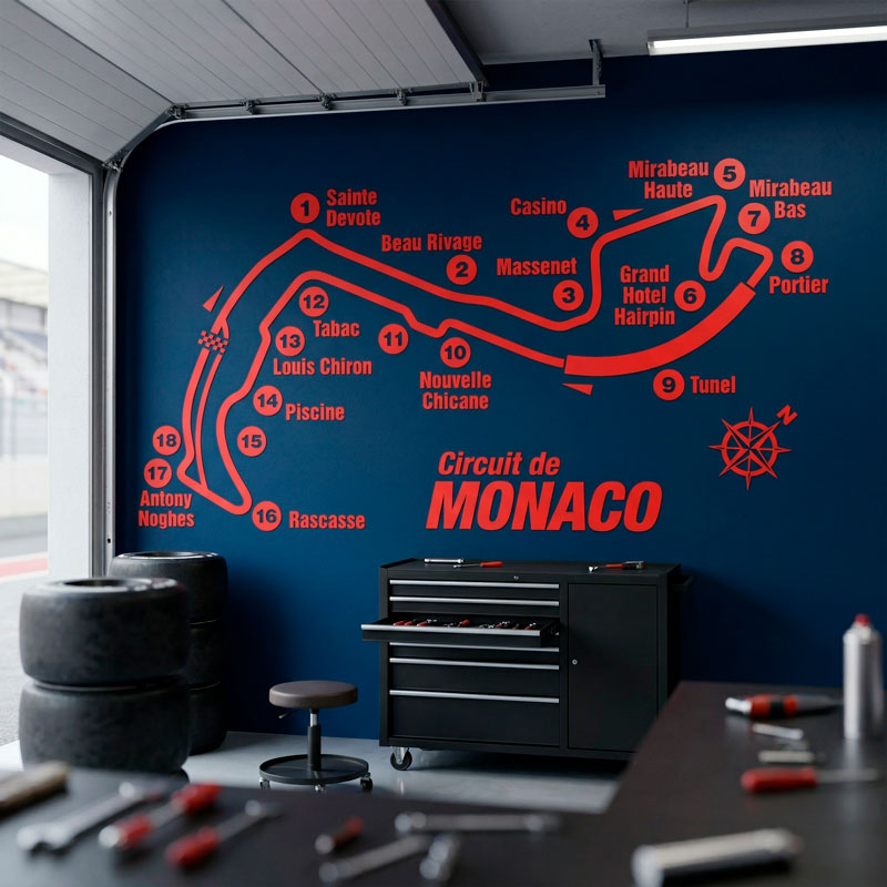 Rennstrecke durch Monaco 9/11