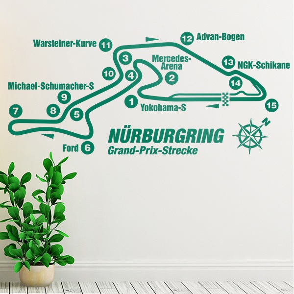 Wandtattoos: Nürburgring Rennstrecke
