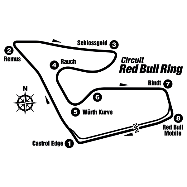 Wandtattoos: Red Bull Ring Rennstrecke