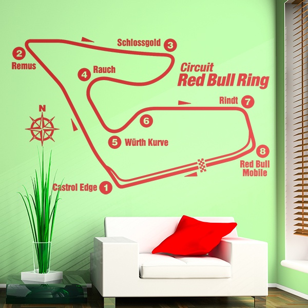 Wandtattoos: Red Bull Ring Rennstrecke