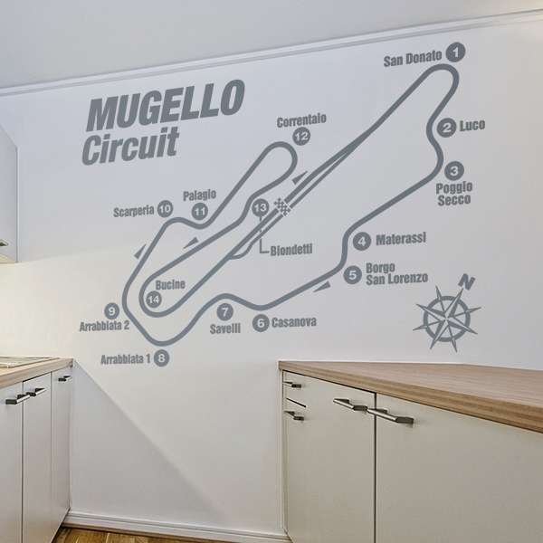 Wandtattoos: Mugello Rennstrecke