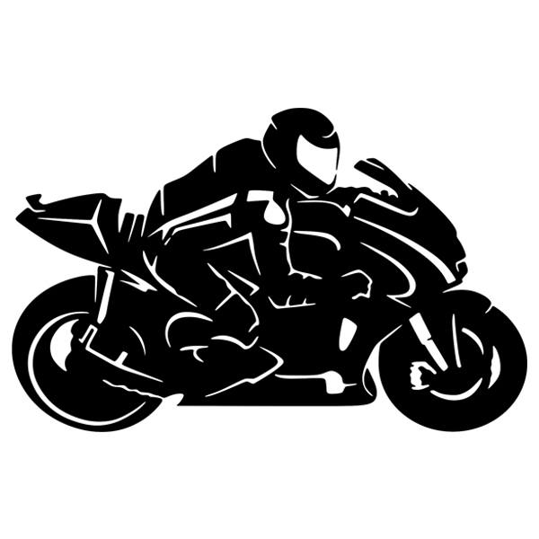 Wandtattoos: MotoGP-Silhouette