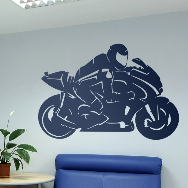 Wandtattoos: MotoGP-Silhouette