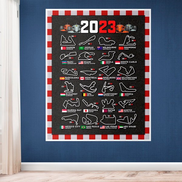 Wandtattoos: F1 2023 Schaltungen IV