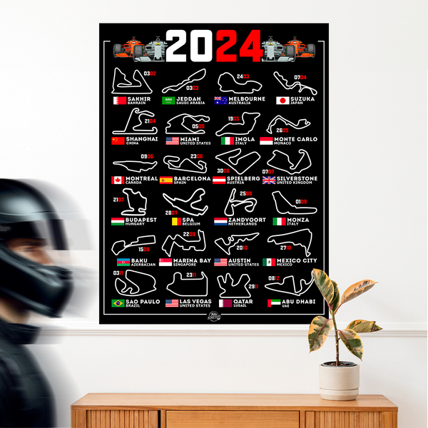 Wandtattoos: Vinyl-Poster von F1 2024 IV Schaltungen