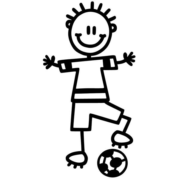 Aufkleber: Kind Fußballspieler